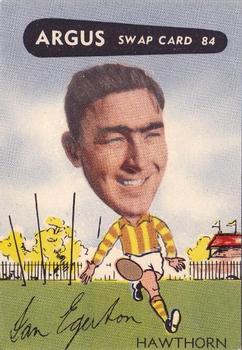 1954 Argus Football Swap Cards #84 Ian Egerton Front